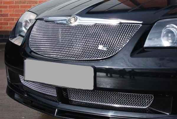 Crossfire chrome mesh grille set